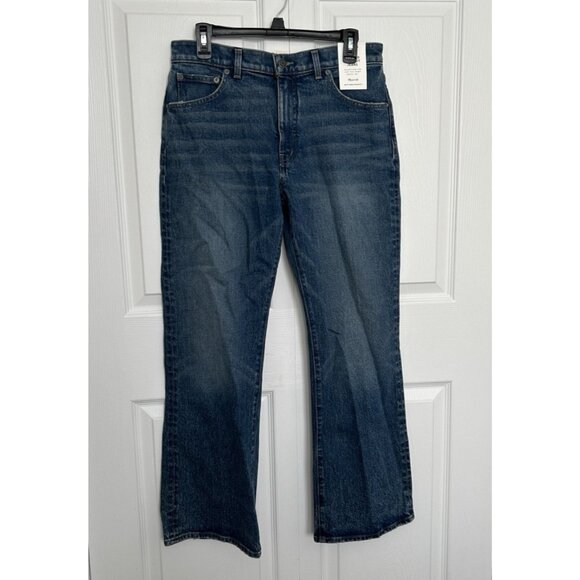 Madewell $148 Relaxed Bootcut Jeans High Rise Full Length Concho Wash Size P29 - Picture 9 of 16